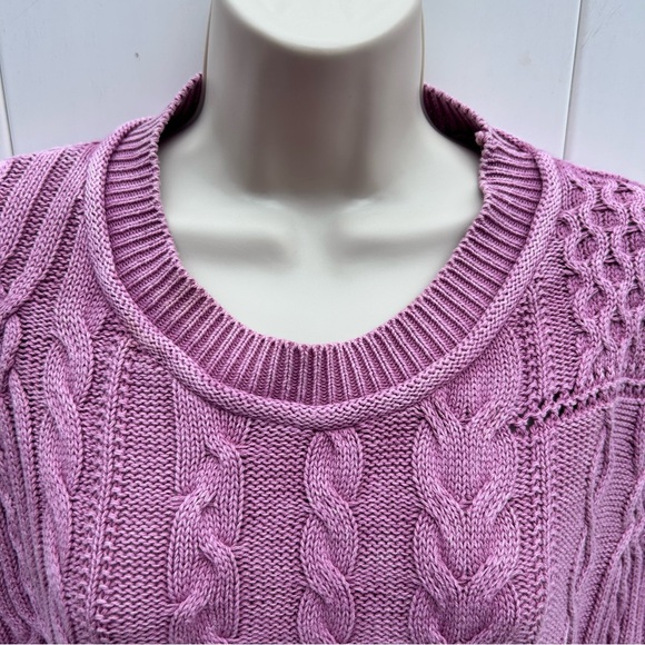 AndTheWhy Mauve Textured Oversized Cotton Sweater Vest | Size Small/Medium - Picture 5 of 11